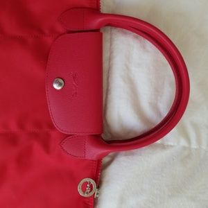 Longchamp red nylon bag